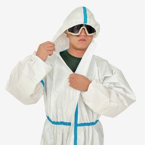 China Factory Wholesaler Catiii Type 4/5/6 PP/PE SMS Microporous Fabrics Medical Protective Clothing Surgical Gown Non-Woven Disposable Coverall