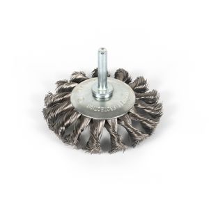 Heavy-Duty Twist Knot Wire Bevel Brush for Metal Finishing