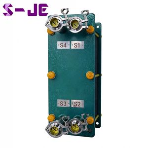 DN30 Small Semi-Welded Plate Heat Exchanger SUS304 with Compress M3 Plates for Chemical & Milk Industry