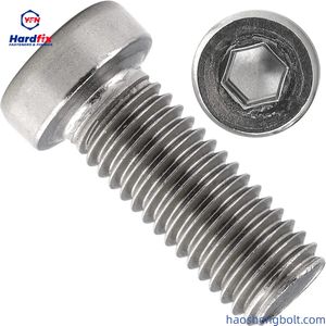 Thin Allen M8 Inox Bolts DIN7984 A2-70 Low Head Hex Socket Screws M3 M5 M6 M10 Bolts and Screws