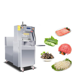 Qh 2.2kw Commercial Kitchen Preparation Economic Electric Meat & Fish & Beef Slicer Machine Frozen Meat CNC Slicer Price Catering Equipment