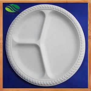 10inch Cornstarch Plate 3-Sections Biodegradable Plate