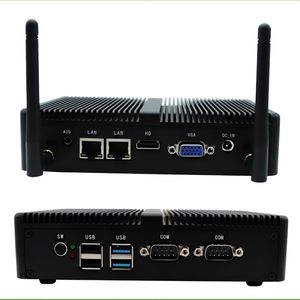 Fanless Industrial Computer Core I5 4200u I3 5005u 2 COM RS232 Dual LAN VGA HDMI Embedded Box PC for Automation Control