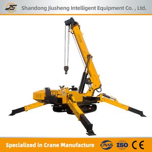8ton Crawler Chassis Cranes 360° Rotating Small Cranes Folding Outrigger Spider Crane