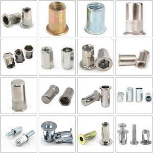 Manufacturer Stainless Steel Aluminum Flat Head Knurled Insert Rivet Nuts Nut