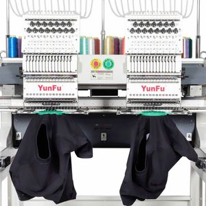 New 2-Head A15 Computerized Flat Embroidery Machine 12/15 Needles Automatic Custom Worktable Size 1200 Rpm Home Use Bearing Pump