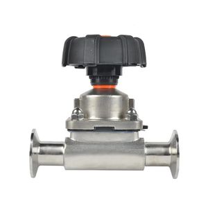 Sanitary Manual Stainless Steel Tri Clamp 3 Way Diaphragm Valve