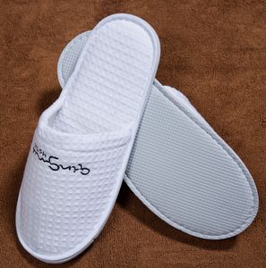 Factory Wholesale Disposable High Qualtiy Waffle Hotel Slippers Bathroom Amenities