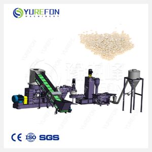 Plastic Crushed Washed Dry PE HDPE Film Two Double Stage Recycling Granulating Pelletizing Machine