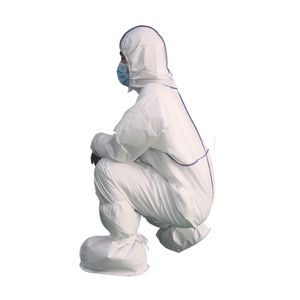Hot Sale Safeguard Waterproof Disposable Coverall Microporous with Hood