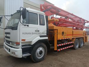 36m Second Hand Concrete Line Pump Truck Putzmeister Used Three Axle Ud Cement Pump Truck