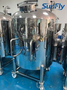 High Performance Stainless Steel Movable Chemical Cosmetic Storage Tank Single Layer Vessel