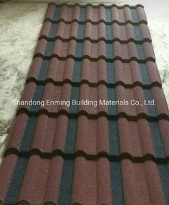 Milan Style Construction Materials Colored Stone-Coated Metal Roofing Tiles