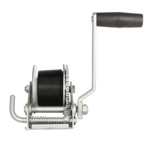 1600lbs Trailer 2 Gear Hand Manual Winch with Polyester Strap Marine Boat