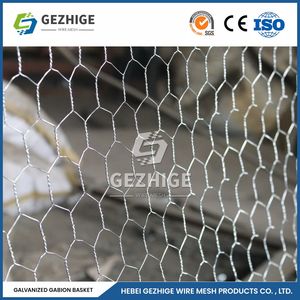 Gezhige 100X120mm Wire Hexagon Mesh Gabion 3.0-4.0mm Selvedge Wire Thickness PVC Coated Steel Wire Mesh Gabion China Hexagonal Galvanized Gabion Boxes