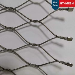 Flexible SS316 Stainless Steel Rope Mesh for Zoo Animal Enclosure Cable Mesh