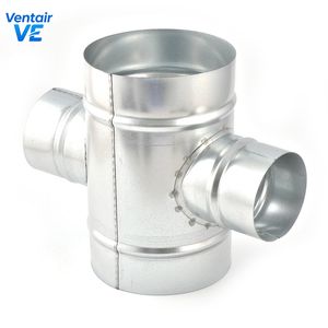 Durable Cross Tee Connector for Round Spiral Ducting Solutions