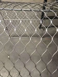 Tec-Sieve Stainless Steel Wire Rope Diamond Ferruled Mesh with Tubular Frame