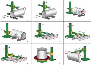 Manipulator Head Part and Weld Camera, Seam Tracker Boom and Column of Girth Seam MIG Mag Saw Welding for Chemical Machinery, Pressure Vessels, Shipbuilding