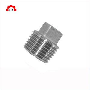 Chinese Factory Direct Sale Industrial Stainless Steel 304 316 1/4 Bsp Square Head Pipe Plug