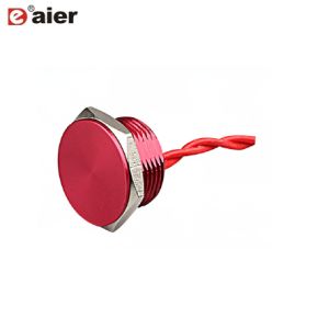 16mm Flat Button Momentary Waterproof Metal Piezo Push Button Switch