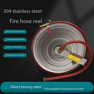 Durable Self-Rescue Fire Hose Reel, 304 Stainless Steel Construction