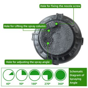 Adjustable Rotator Pop up Garden Lawn Irrigation Sprinkler Automatic Sprayer