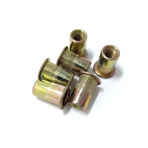 Carbon Steel Yellow Zinc Rivet Nut Knurled Nutsert Rivnut