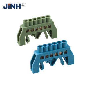 Copper Neutral Links Bus Bar (JHS03-0609) DIN Rail Connecting Copper Terminal Block for DIN Rail