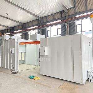 Ailin Manual Horizontal Pull Overhead Conveyor System Powder Coating Line /Powder Coating Booth/ Curing Oven for Aluminum