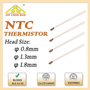 High Temperature Resistant Glass Encapsulated Ntc Thermistor Glass Sealed Thermistor