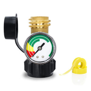 5-40lb Brass Qcc1 Pressure Gauge Adapter for Propane Tanks Gas Fireplace