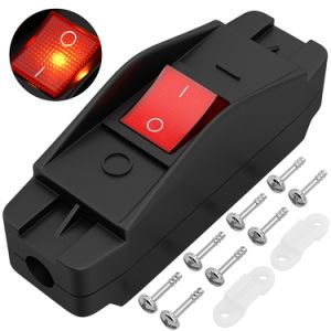 30A 250VAC Big Current Heavy-Duty Inline Switch Kcd2-201n-308 with Red LED Illuminated 4 Pins Dpst on-off