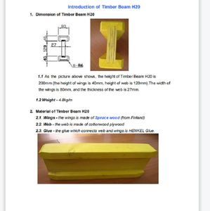 Construction Building Material H20 Timber Beam for Formwork Scaffolding System
