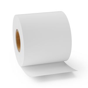 Top Coated Self Adhesive Paper Semi Glossy Direct Thermal Label Jumbo Roll