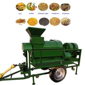 Electric Diesel Engine Powered Multi-Function Paddy Rice Wheat Thresher Soybean Sorghum Threshing Machine