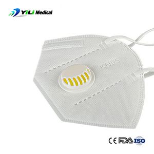 Daily Anti Virus Use KN95 with Breathing Valve Disposable Medical Protective Safety Nonwoven Earloop Face Mask