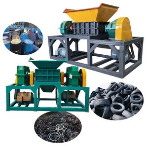 Two Shaft Waste Roof Steel Stiles Crusher Recycling Machinery Metal Recycle Machine