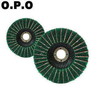 115 Non Woven Flap Wheel Disc Scouring Pad with Sanding Cloth for Metal Polishing