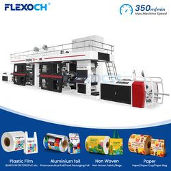 Advanced Automatic 4+4 Center Drum Flexo Printing Machine