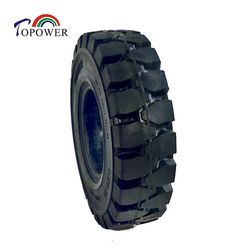Topower 3 Ton Forklift Rear Solid Tire 6.50-10 Solid Rubber Tire 650-10