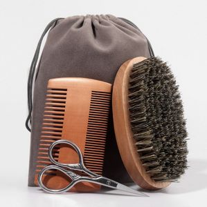 High Quality Wood Comb Beard Grooming Kit for Men's Beard