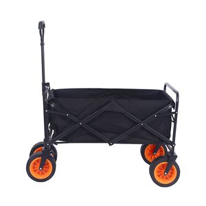 Heavy Duty All-Terrain Collapsible Folding Wagon, Large Capacity Utility Cart with Big Wheels for Beach, Camping & Shopping