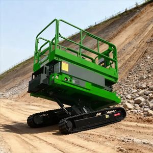 Crawler Aerial Lift Work Platform Rough Terrain Electric Mobile Track Scissor Lift Platform 6m-14m Remote Control
