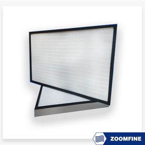 W Shape H4 Filter Aluminum Frame Foldable Commercial Air Filter Bag Blue Air Purifier for Allergies