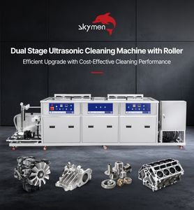 Dual Stage Ultrasonic Cleaning Machine with Roller