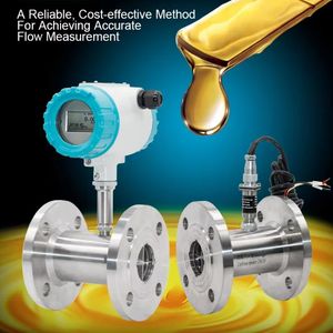 High Accuracy Flange Liquid Turbine Flowmeter for Water and Fuel Dispenser Hydraulic Oil and Pure Water, Liquid Diesel Gasoline Petrol Alcohol Oil Flow Meter
