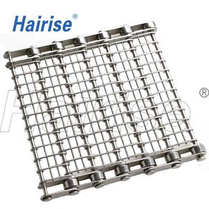 Hairise Stainless Steel Mesh Flat Wire Conveyor Belt Wtih FDA& Gsg Certificate