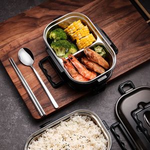 2-Layer Food Grade Stainless Steel Bento Box Food Container Lunch Box