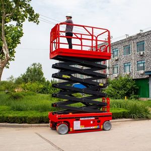 Battery Powered 6-14m Electric Movable Scissors Construction Lift Hydraulic Mobile Electric Scissor Lift